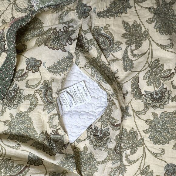 Cozy Line Home Fashions Floral Real Patchwork 2 King Sz Shams 100% Cotton 20X36 - Picture 6 of 10